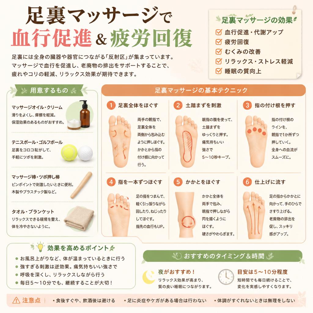 健康維持のための足裏マッサージ法
