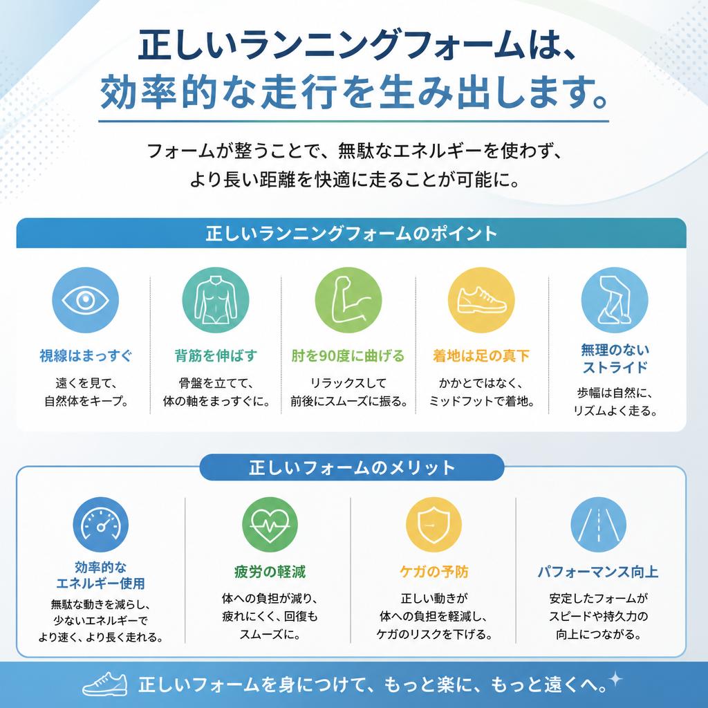 正しいフォームで無駄なく走る
