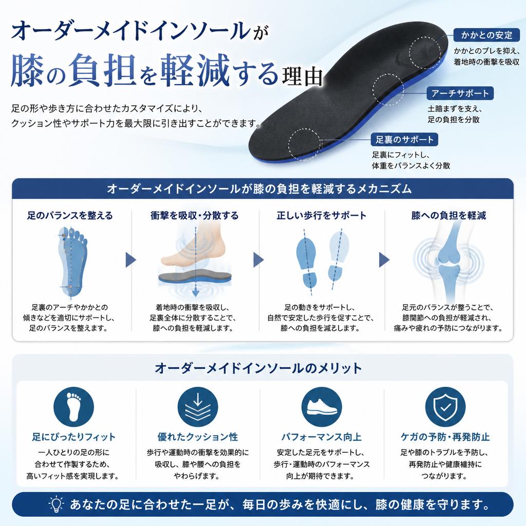 膝を守るための最適なインソールとは？