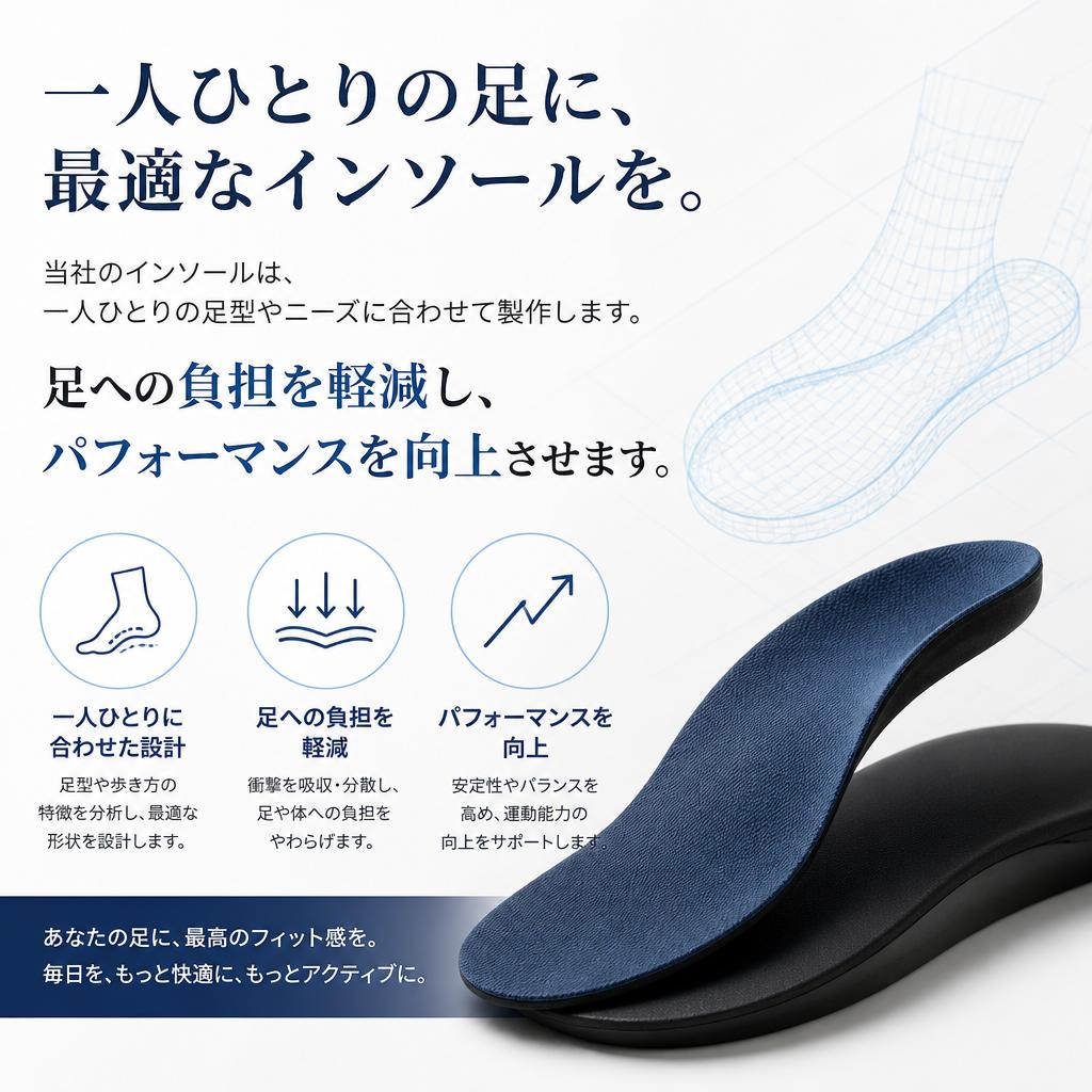 2. 完全オーダーメイドで足にフィット