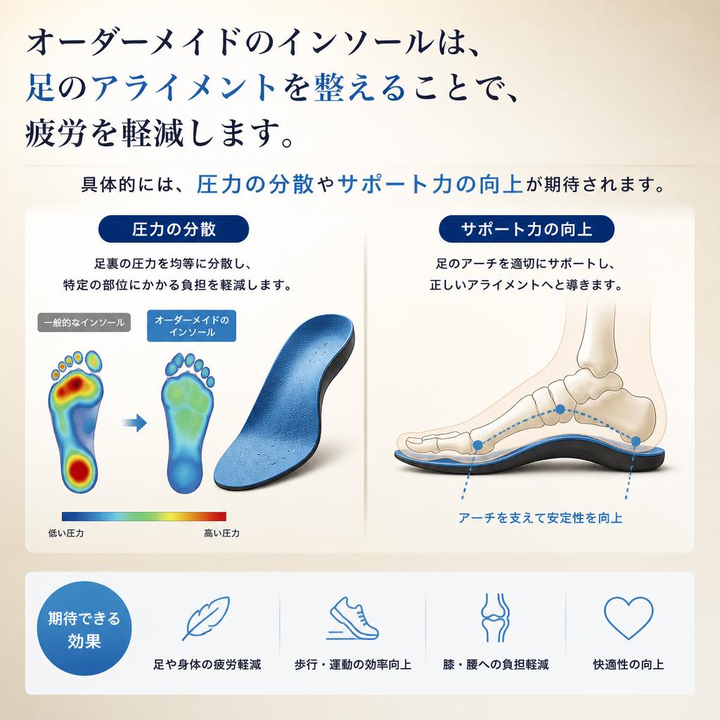 3. インソールによる疲労軽減のメカニズム